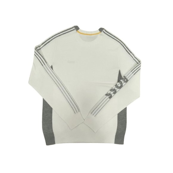 NWT Hugo Boss Men's Color Blocked Cotton Blend Sweater Striped Logo White S-XXL - Picture 4 of 5